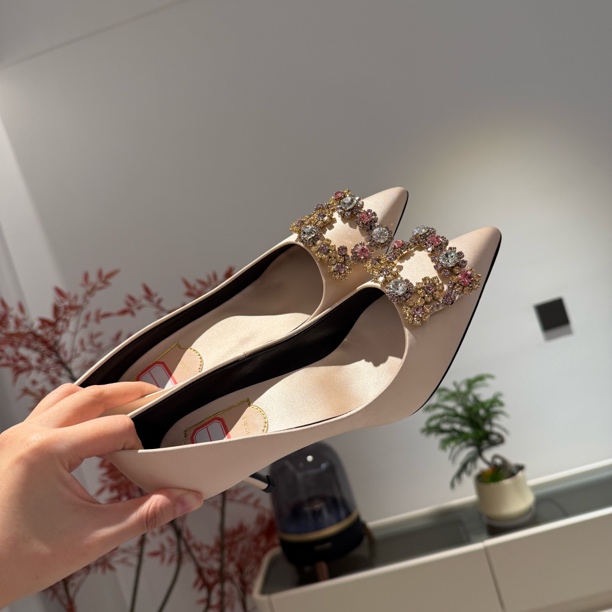 【22姆米真丝材质】莞产高货！捷克水钻！婚鞋款真皮底6.5cm