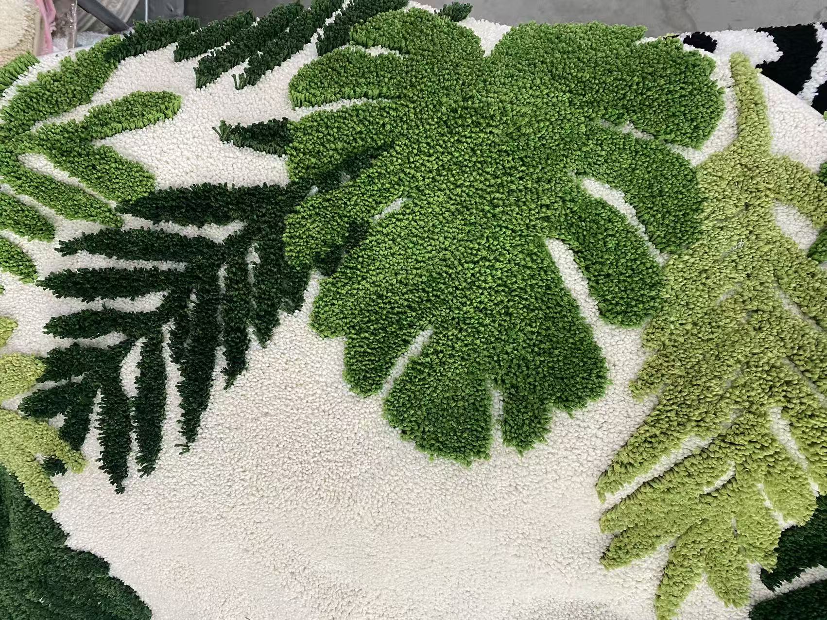 大号芭蕉叶圆形客厅衣帽间地垫120*120cm