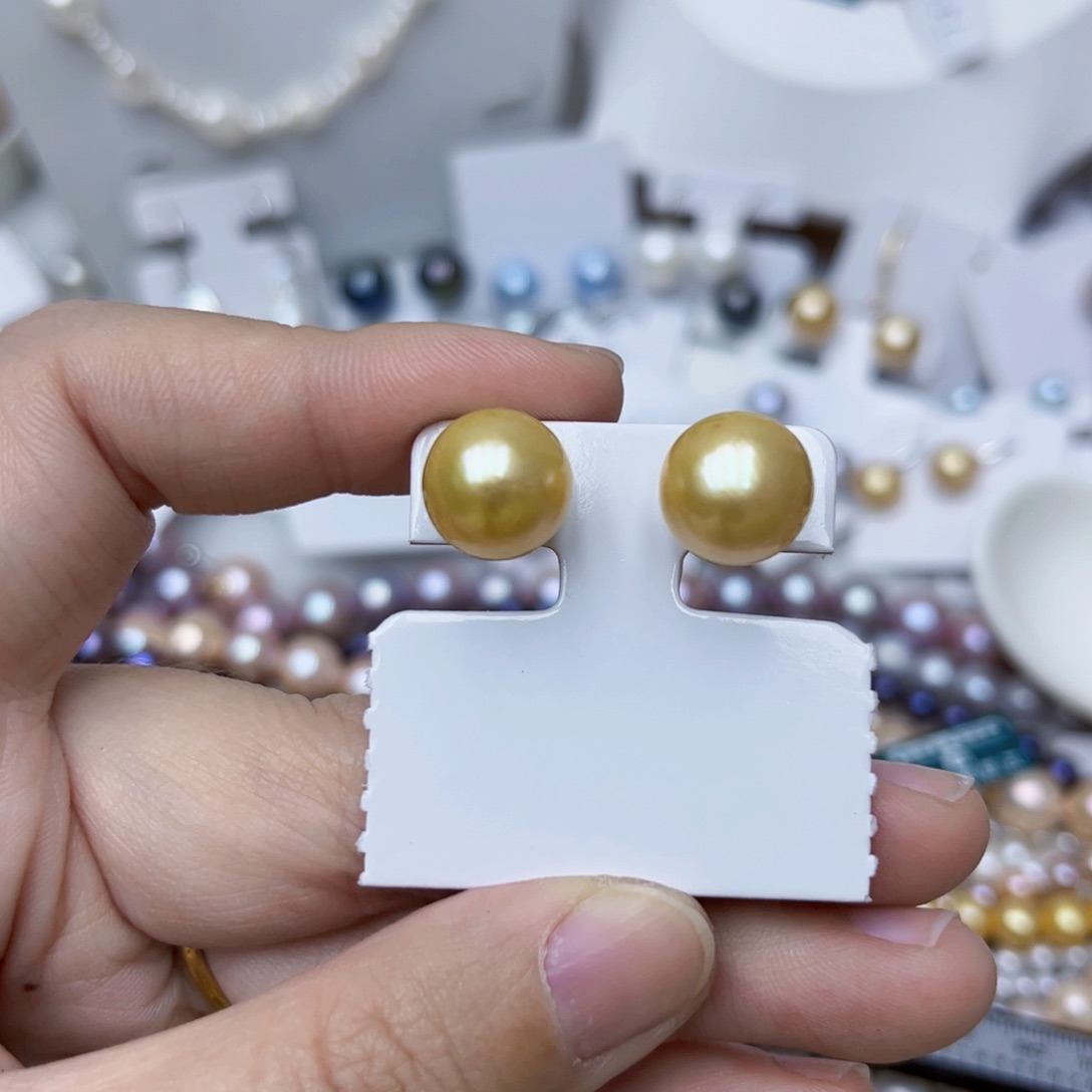 淡水珍珠耳饰银S925镶嵌