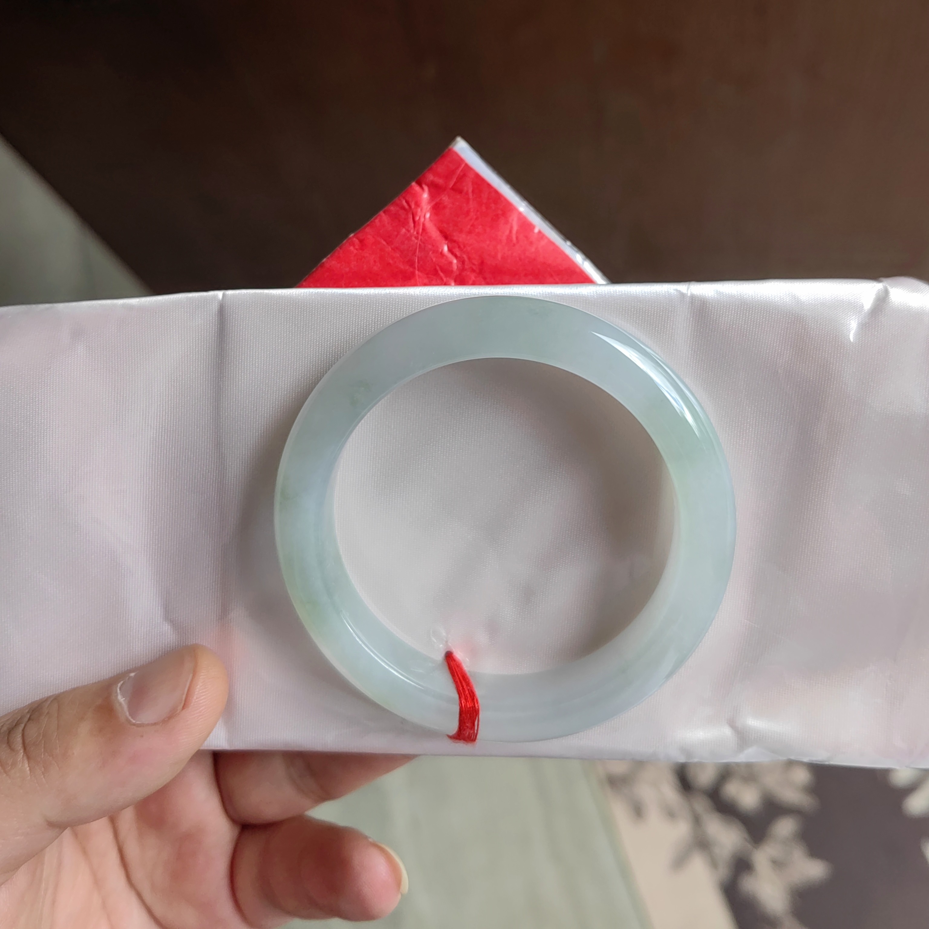 天然缅甸翡翠手镯56圈口