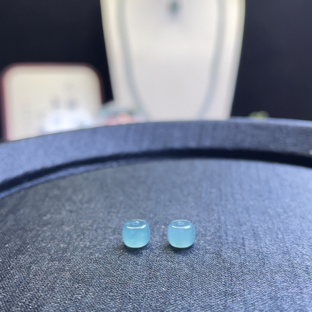 翡翠散珠6mm左右直切老型