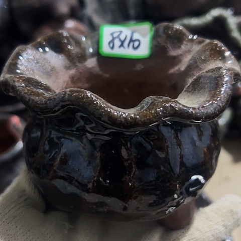 红陶粗陶花盆手工