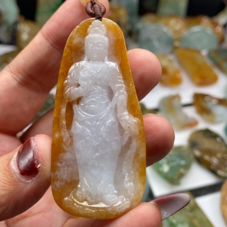 【闪购商品】翡翠颈饰未镶嵌缅甸翡翠A货吊坠