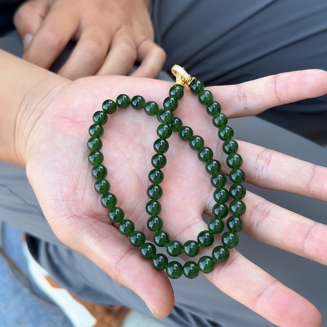 【闪购商品】手串未镶嵌和田玉碧玉妈妈链