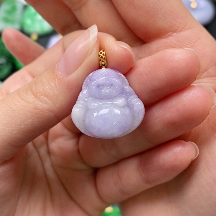 翡翠颈饰未镶嵌福*德吊坠