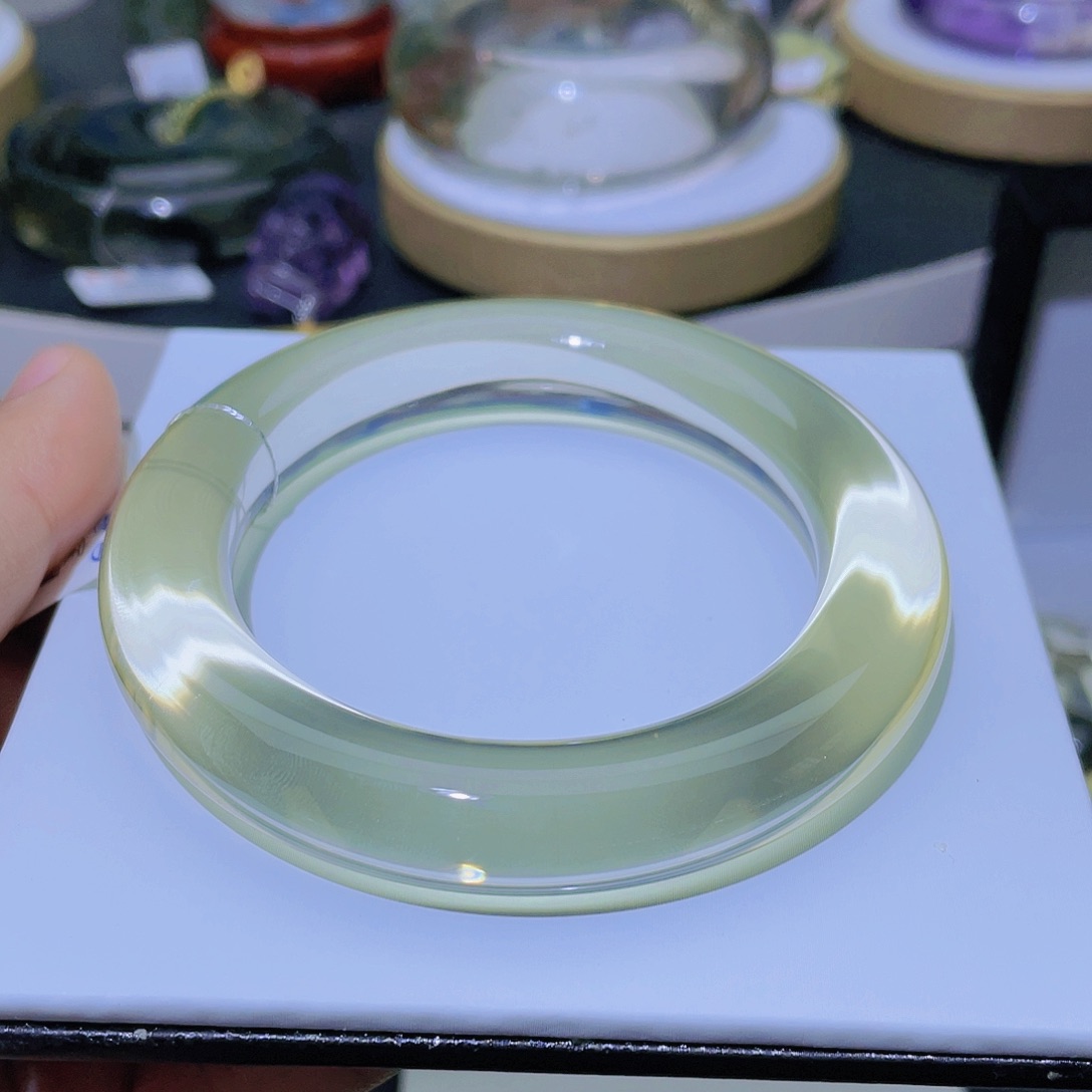 水晶手镯未镶嵌金*果天然黄水晶手镯