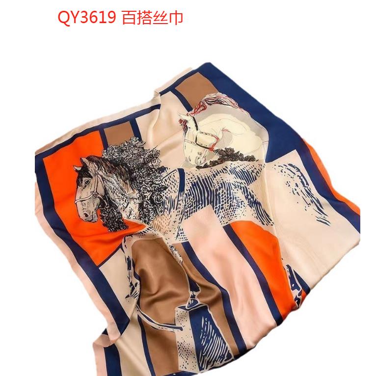 【仅展示】时尚优雅拼色百搭丝巾-YQ