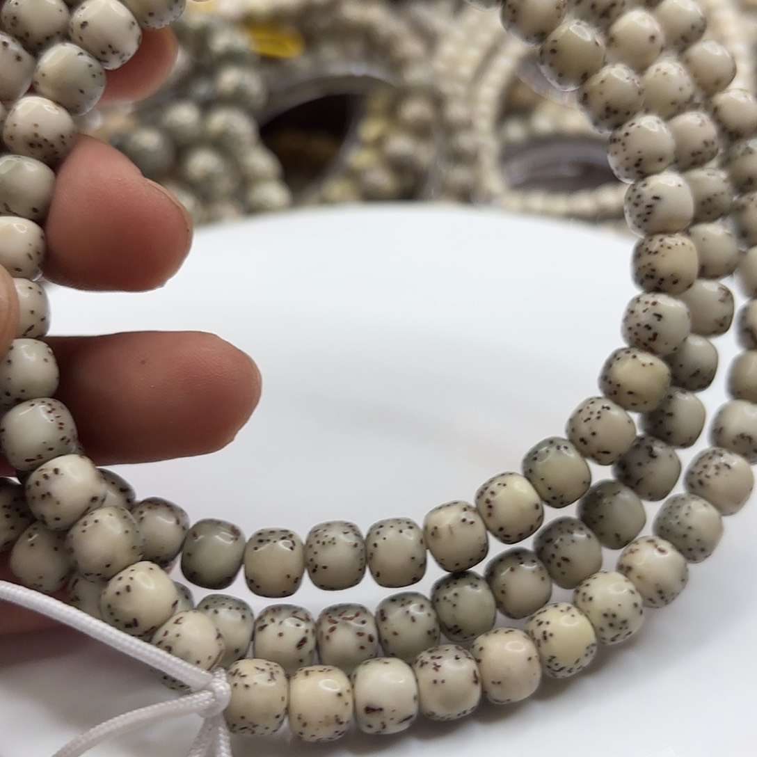 星月菩提手串87冰糖河豚大留白