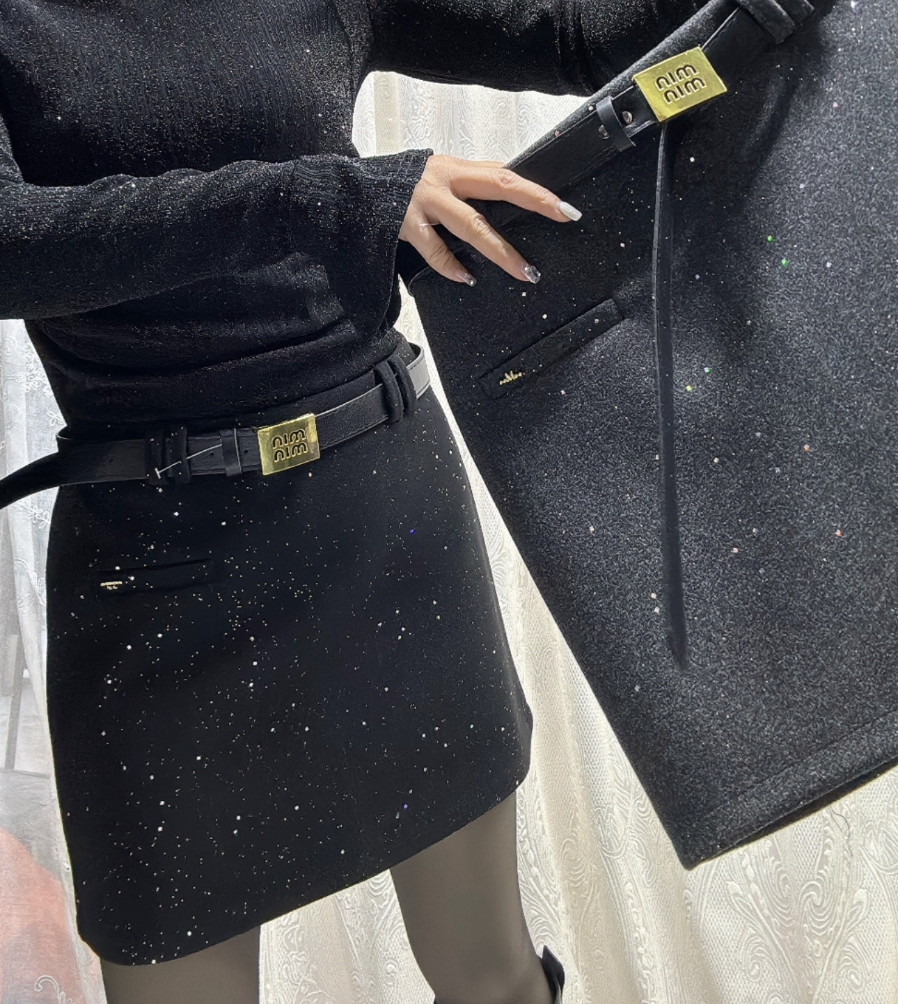 腰带款满天星半裙