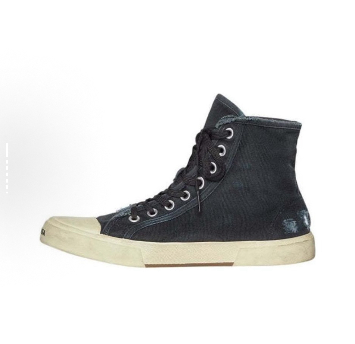 未使用 Balenciaga/巴黎世家 巴黎世家 黑色高帮帆布做旧板鞋