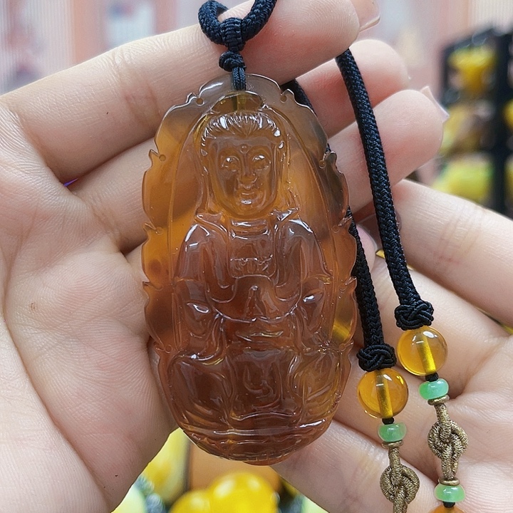 琥珀颈饰未镶嵌吊坠