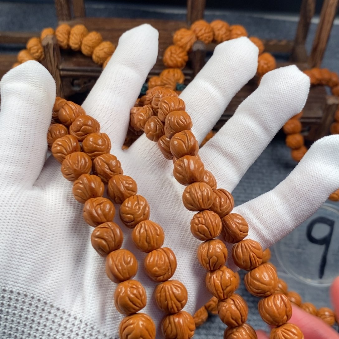 桃核手串龙纹桃核脖挂