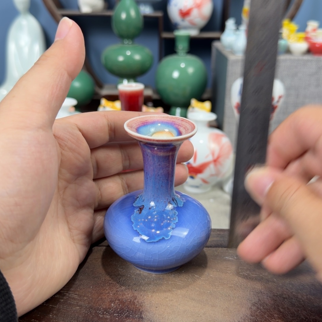 陶瓷手工小花器摆件