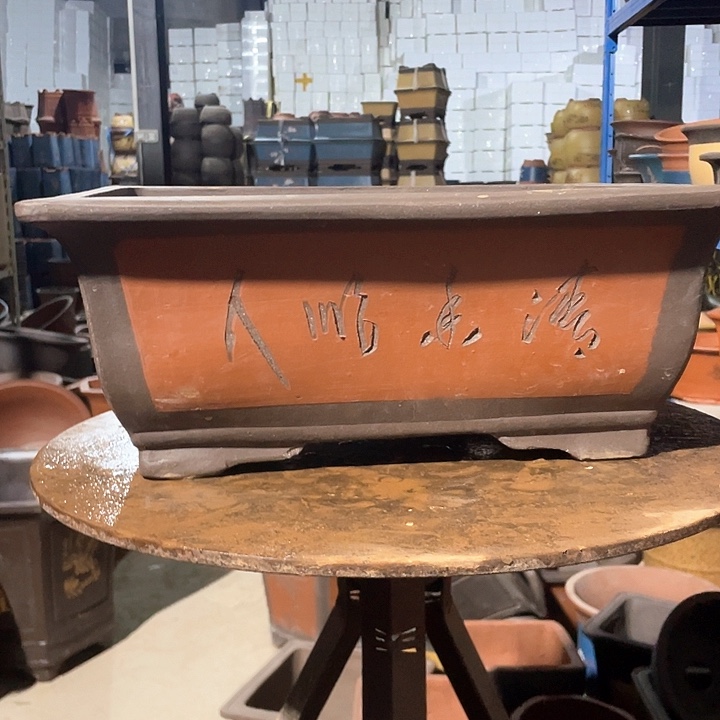 40红色马槽花盆花盆