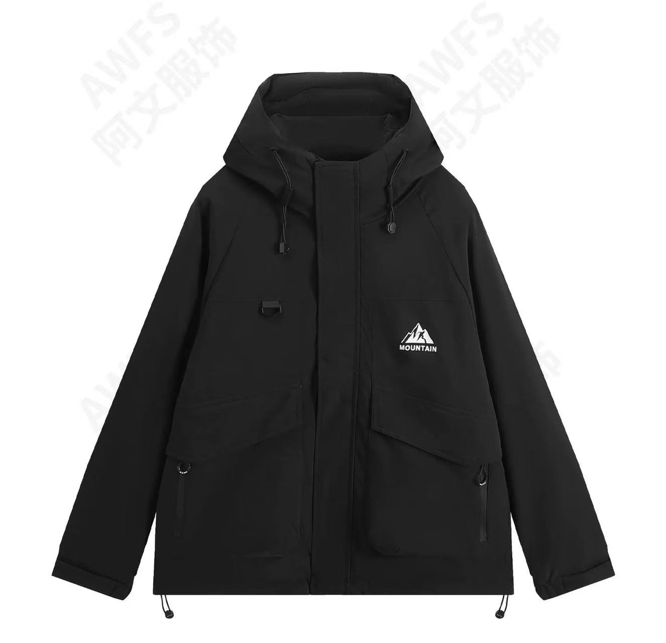 带帽款白鸭绒羽绒服新国标50绒