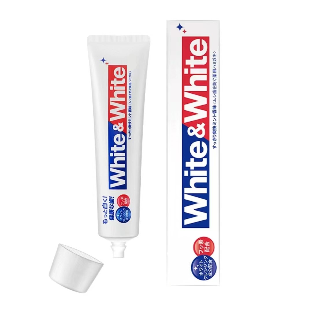 日本原装大白牙膏150g清新温和亮白含氟防蛀去黄护龈健齿薄荷清香