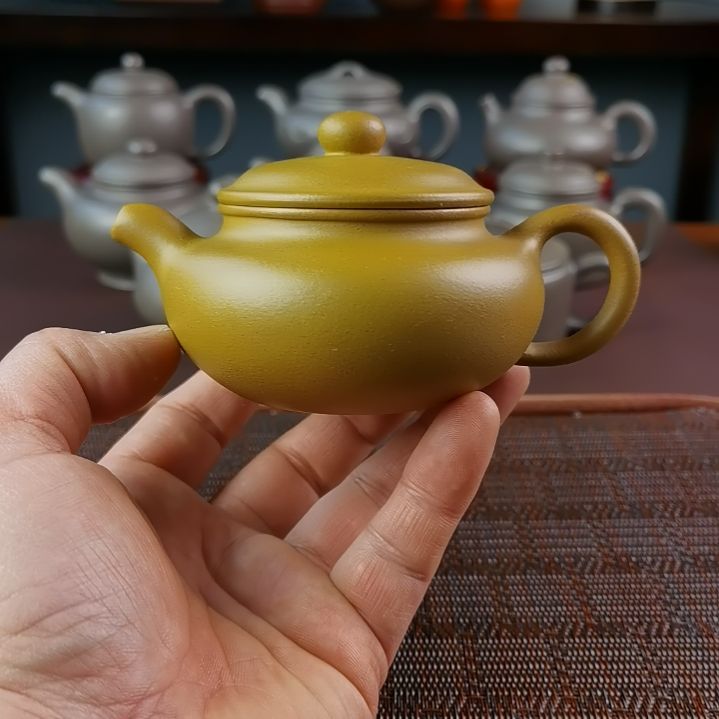紫砂茶壶黄金段仿古200CC下播礼