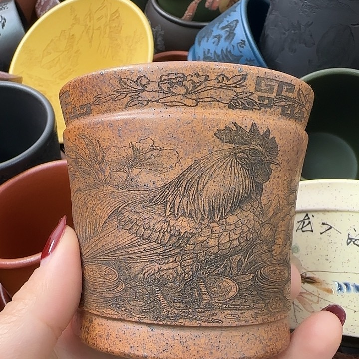 紫砂茶杯紫砂主人杯大放漏