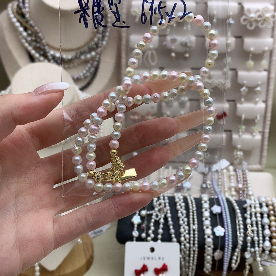 银S925镶嵌淡水珍珠耳饰