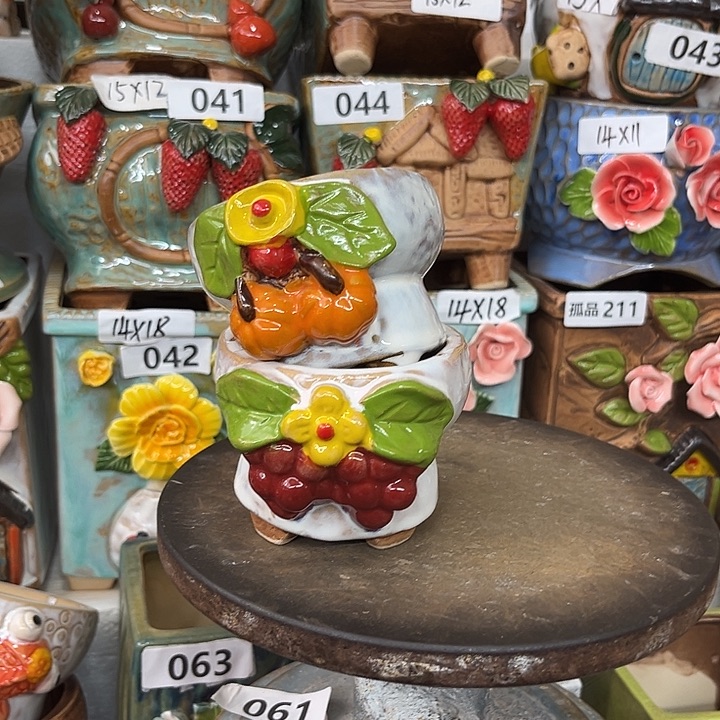 紫砂花盆粗陶材质多肉花盆