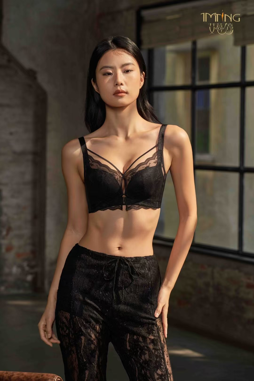 小碎花系列黑色无钢圈