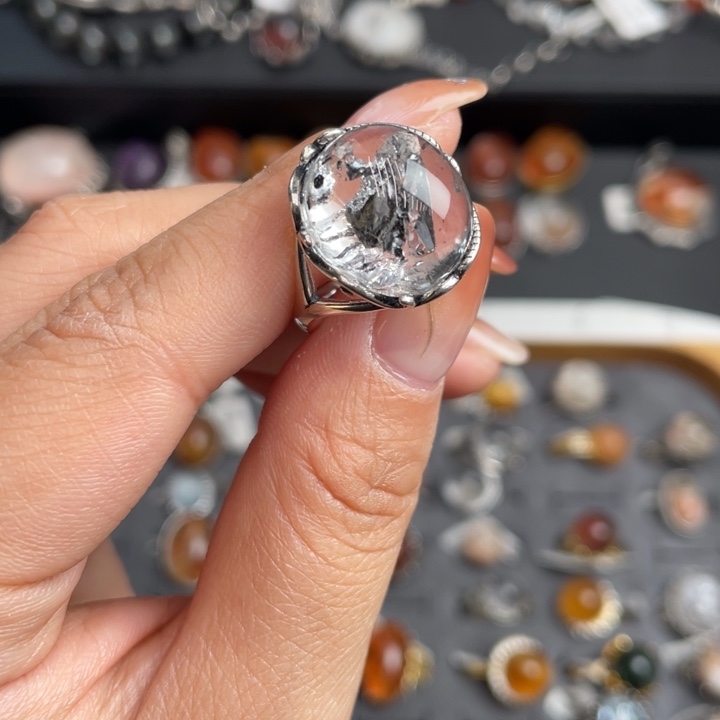 水晶戒指银S925镶嵌11111111