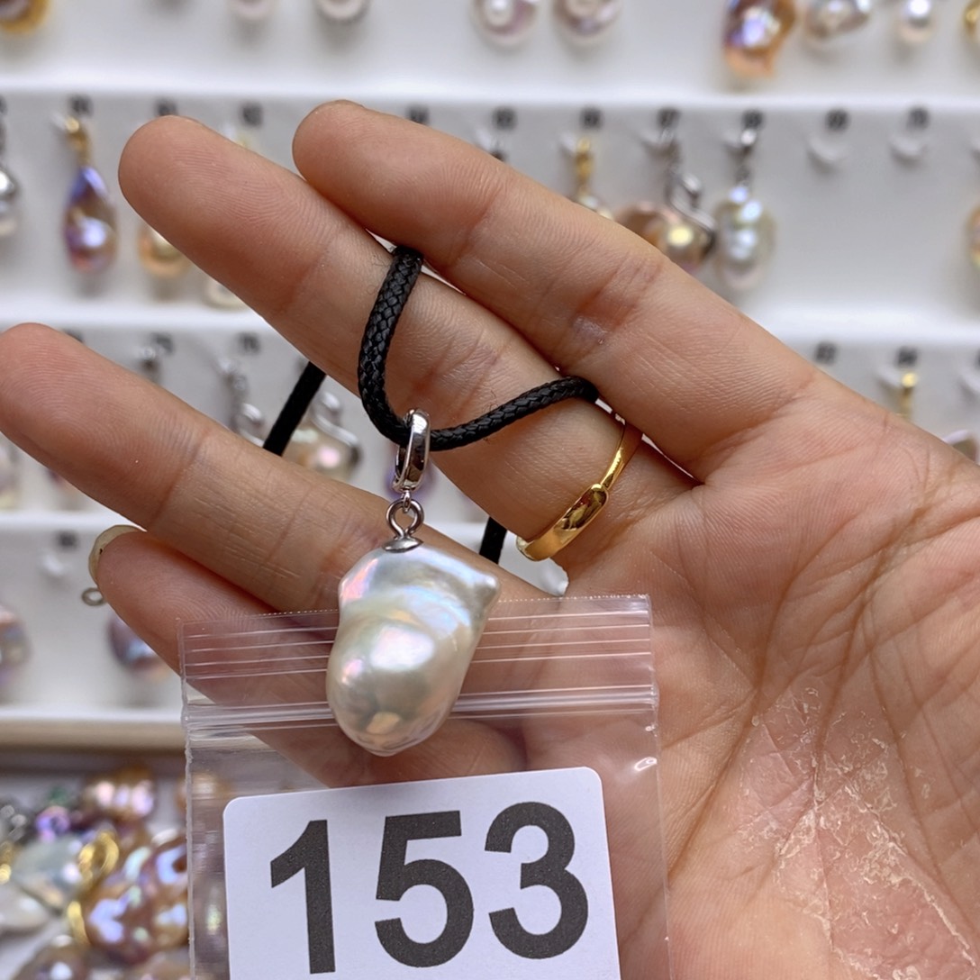 淡水珍珠颈饰银S925镶嵌153