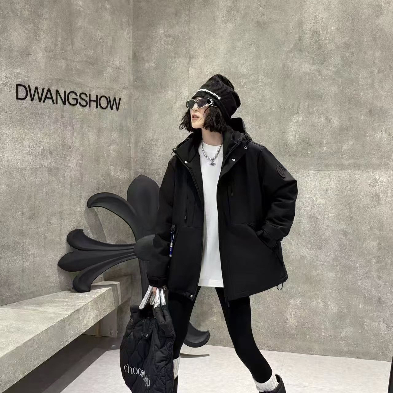 冲锋衣百搭新款冬季12502凤枝大码女装冬款棉袄