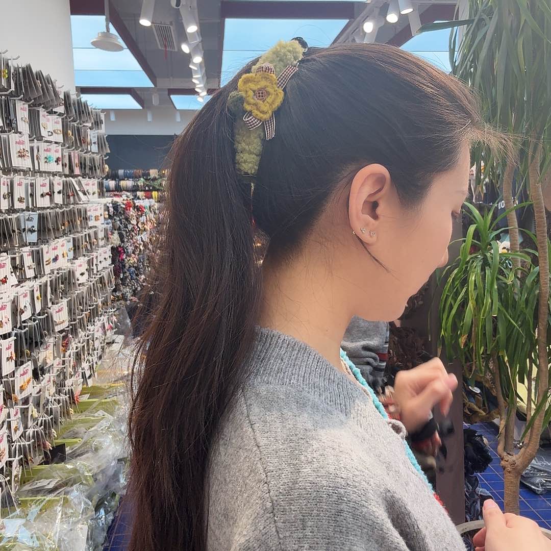 布艺铁合金香蕉夹大号黄花