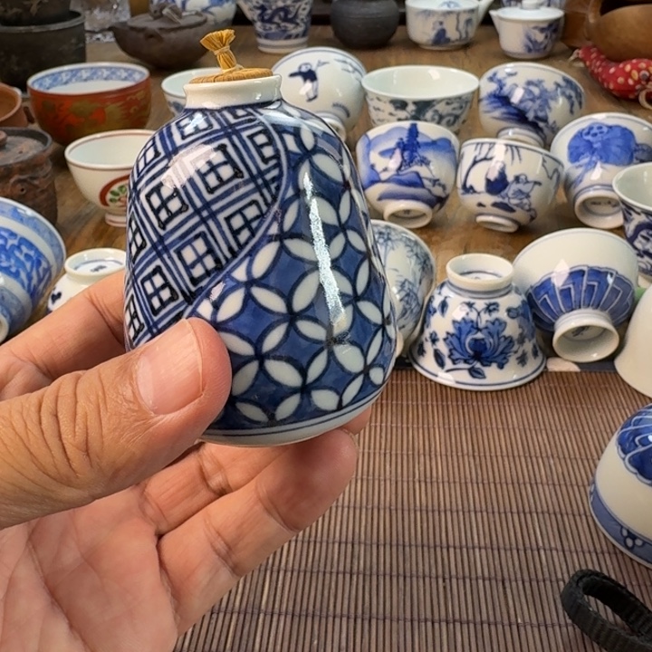 青花瓷器杯子茶具