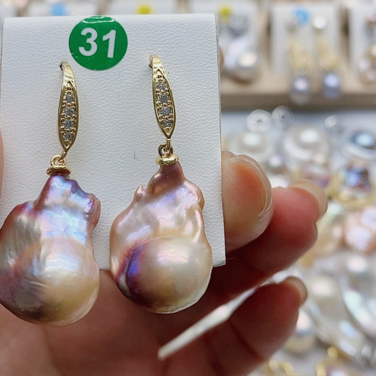 【闪购商品】淡水珍珠耳饰银S925镶嵌