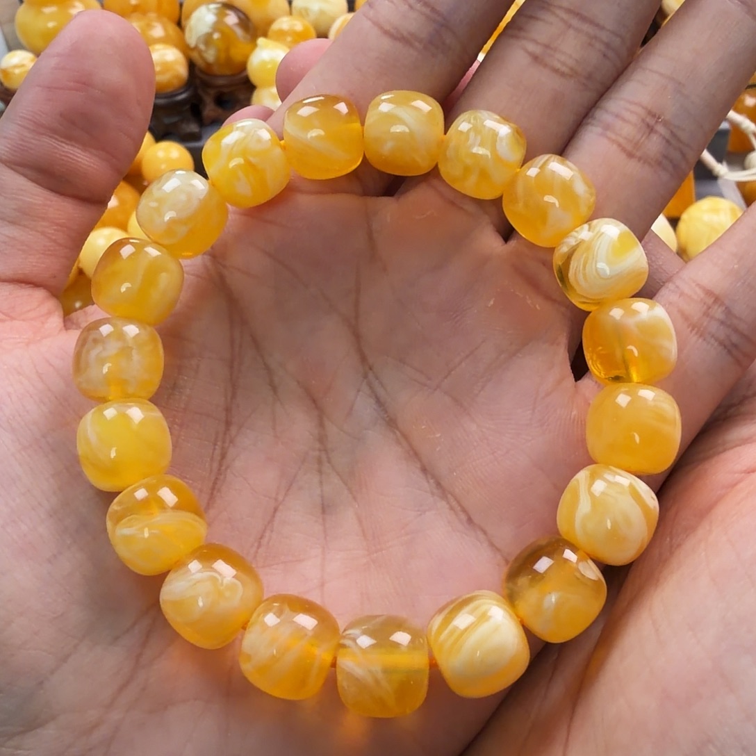 琥珀未镶嵌珠宝奇石12mm同料