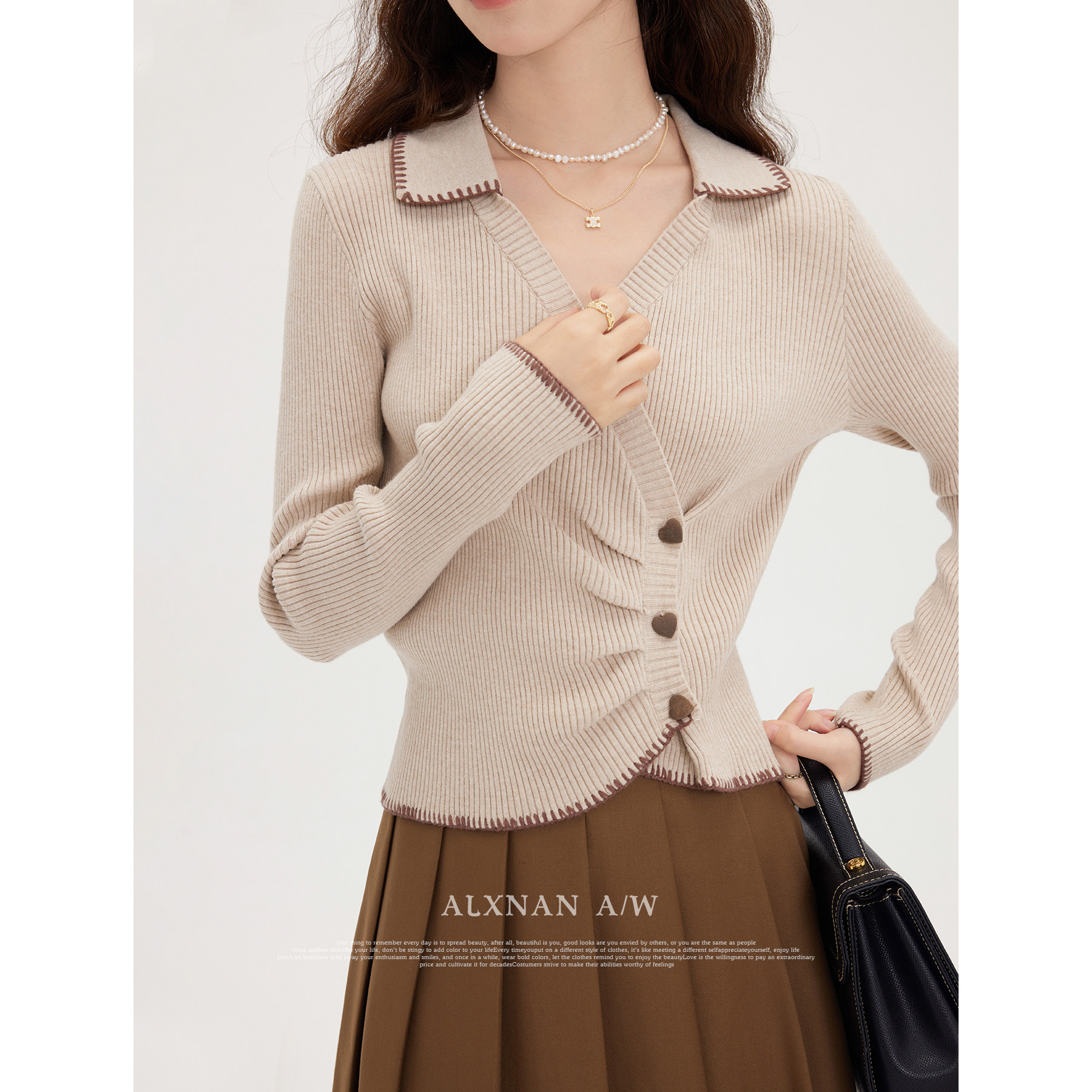 【品牌撤柜款ZB】长袖毛针织衫女2025新款冬季气质漂亮上衣LXN31652