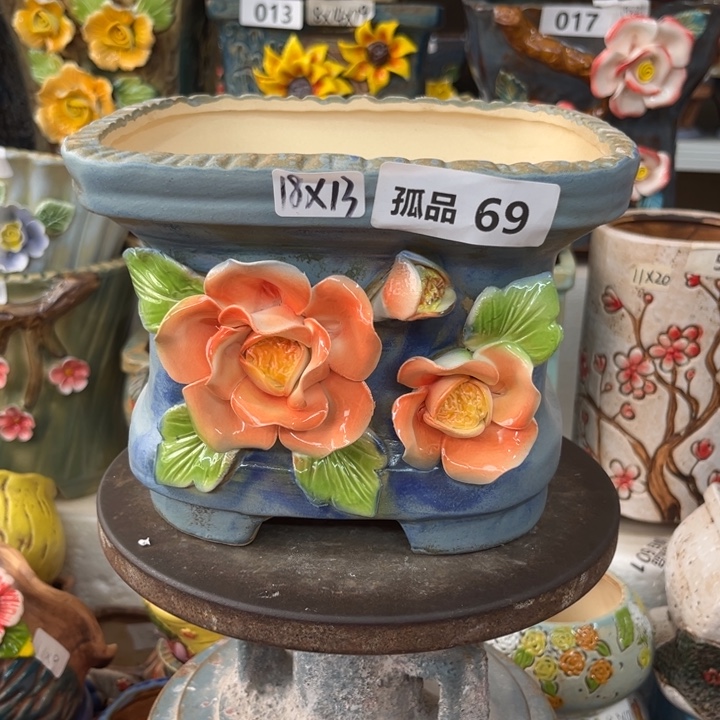 紫砂花盆粗陶材质多肉花盆