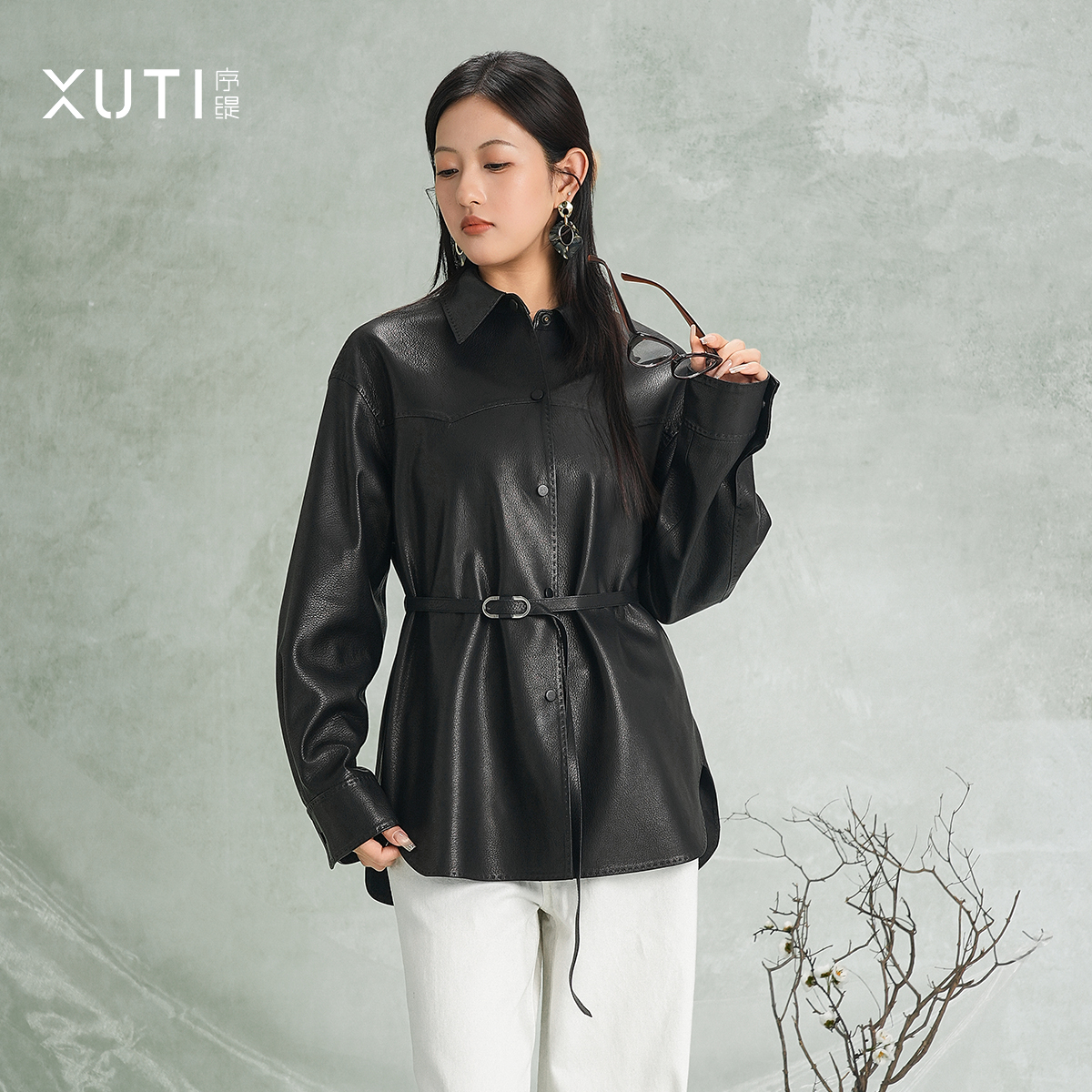 序缇山羊皮高端外套女2025冬季新款显瘦百搭上衣H270-21599