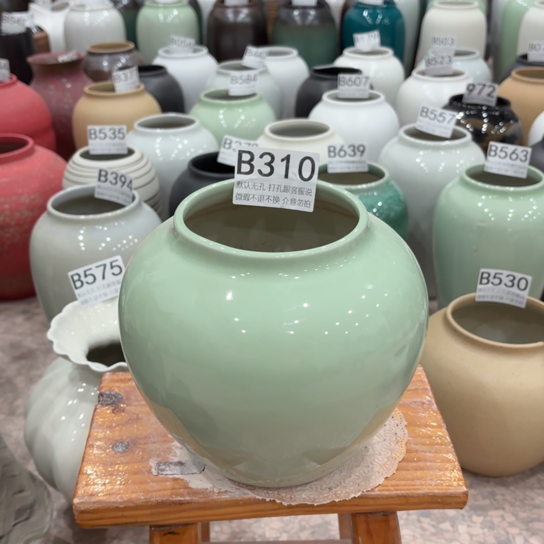 陶摆件瑕疵310 景德镇陶瓷花瓶高18口11