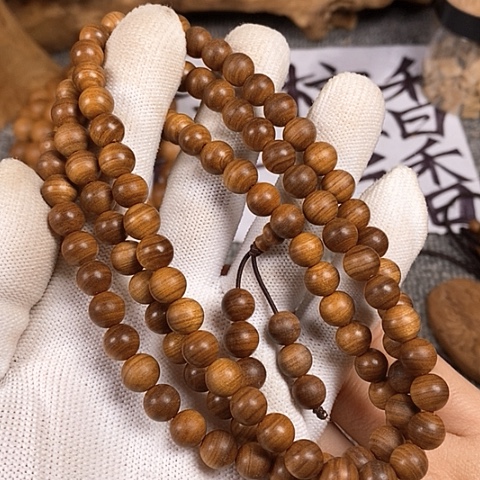 檀香木手串/手链老山檀香黑肉虎纹0.8/108沉水
