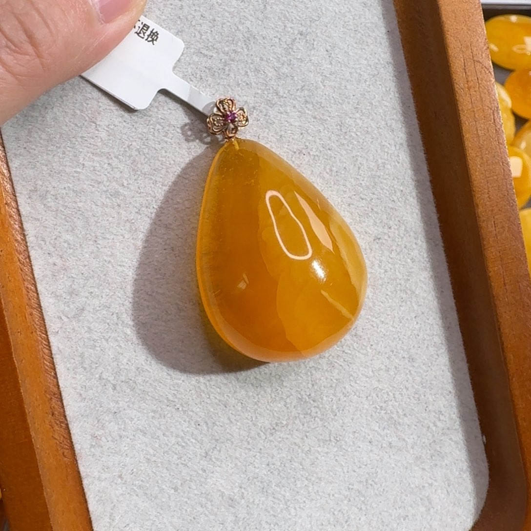 蜜蜡毛衣链未镶嵌