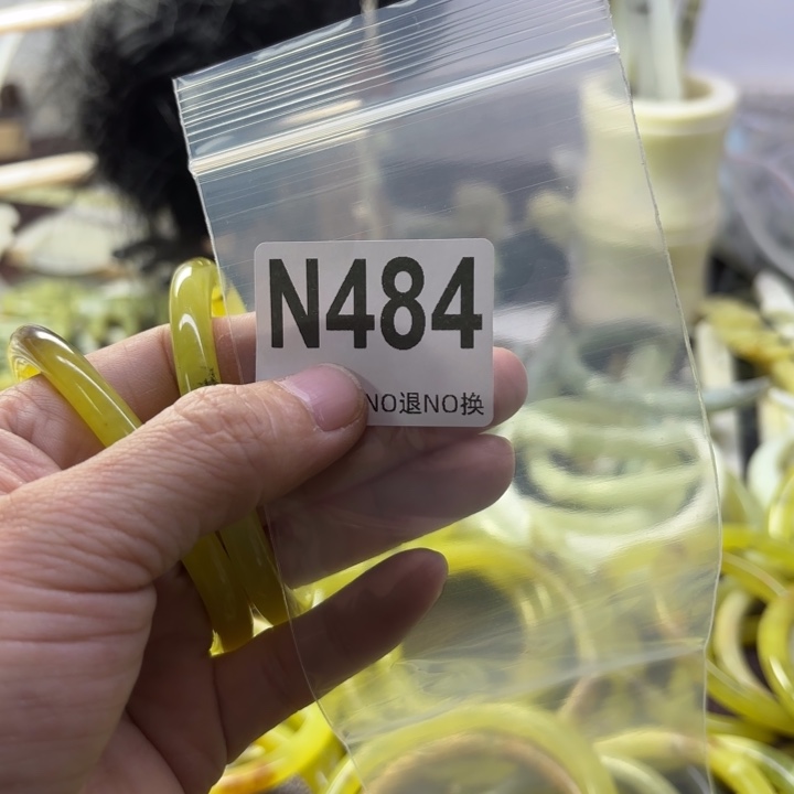 蛇纹石玉发饰合金A****心