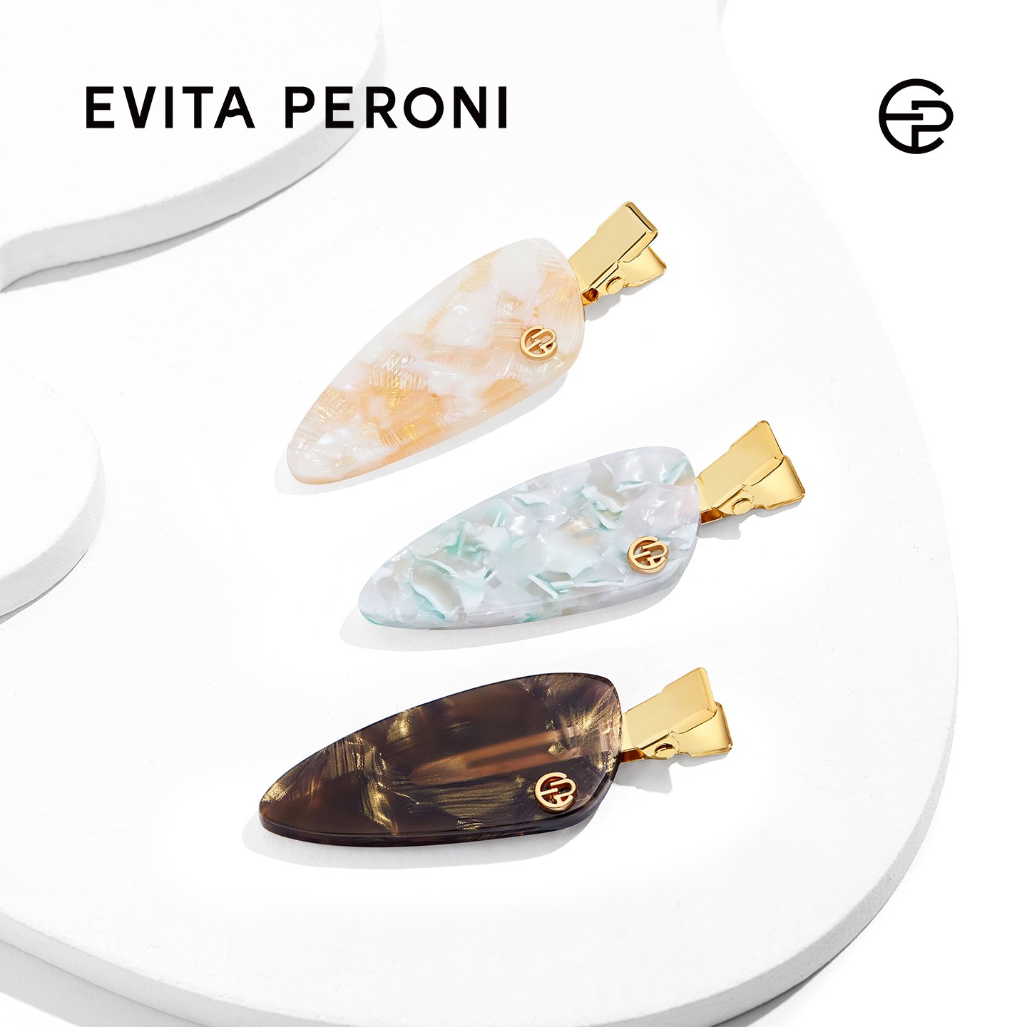 Evita Peroni/依慧达新款树叶边夹设计感ins简约气质碎发夹DB