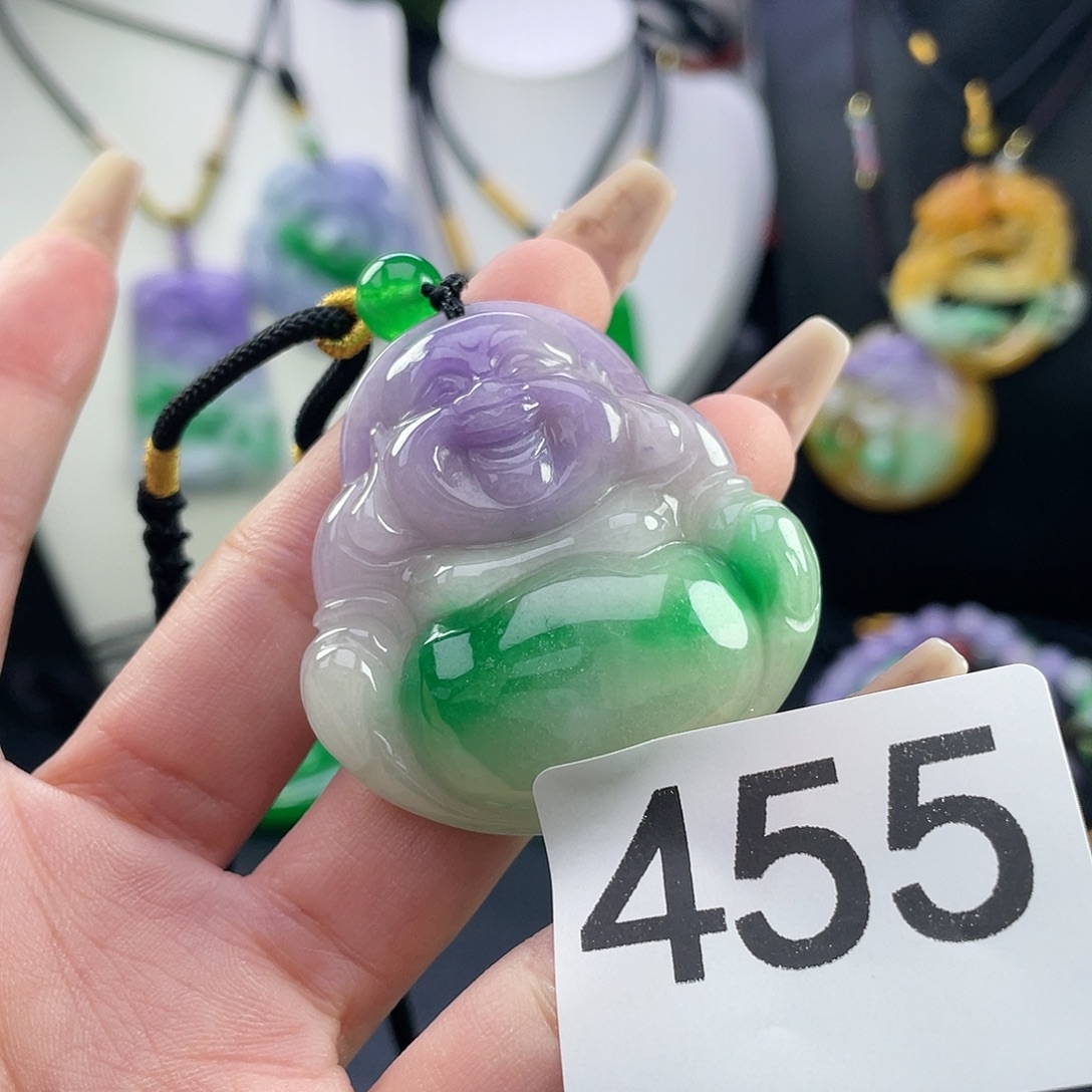 翡翠未镶嵌吊坠(赠链)