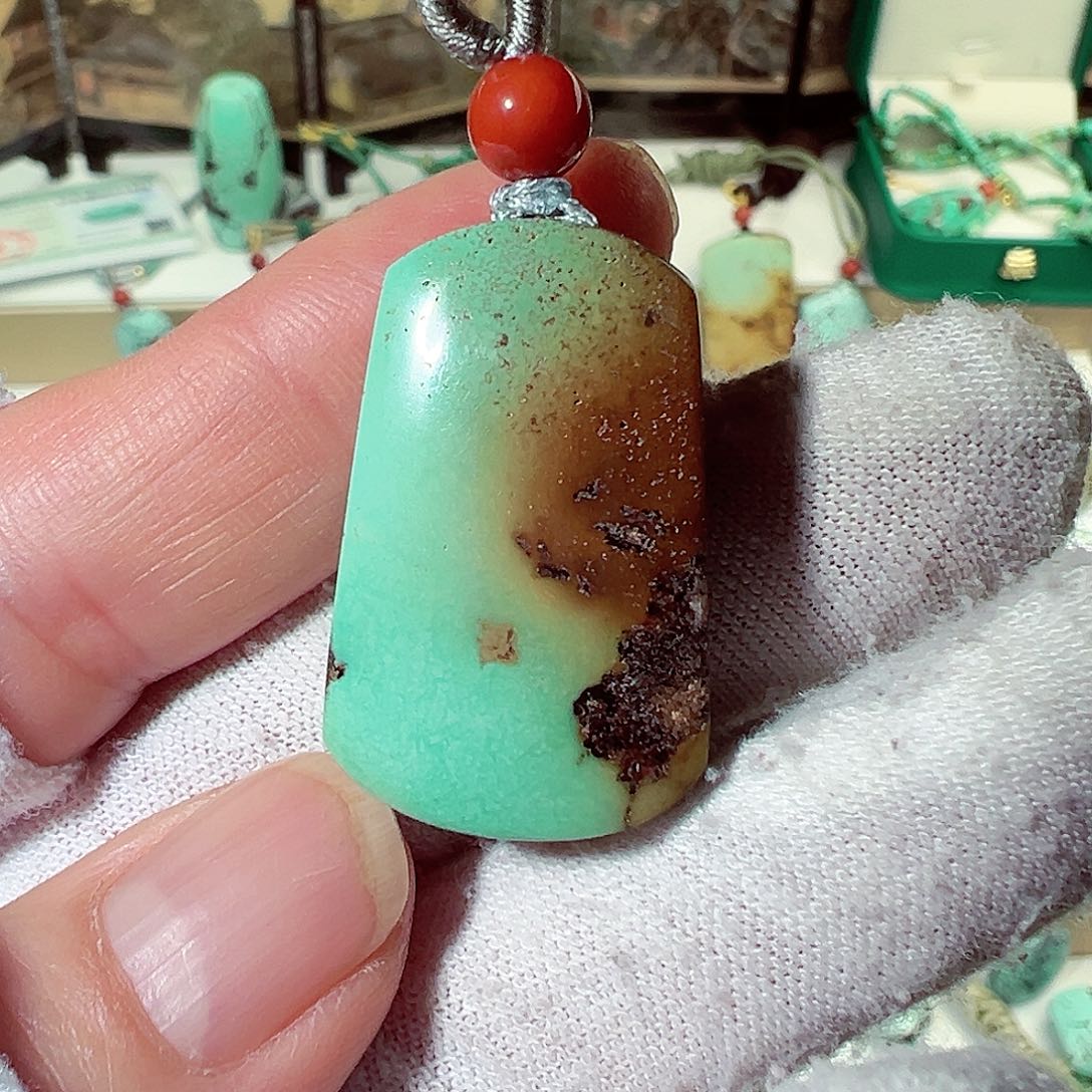 绿松石无事牌未镶嵌