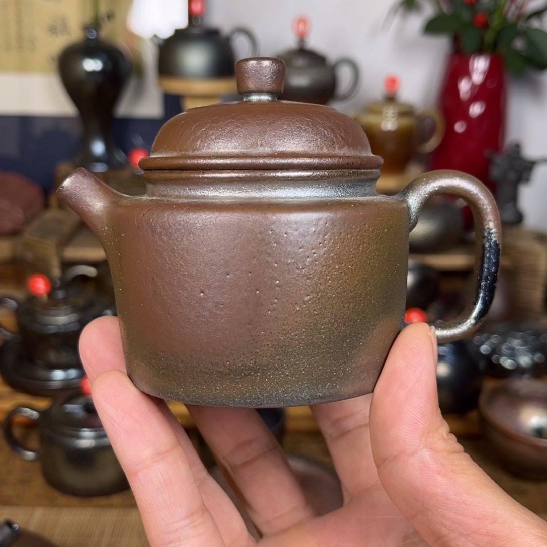 壶建水紫陶紫泥德钟壶160c c