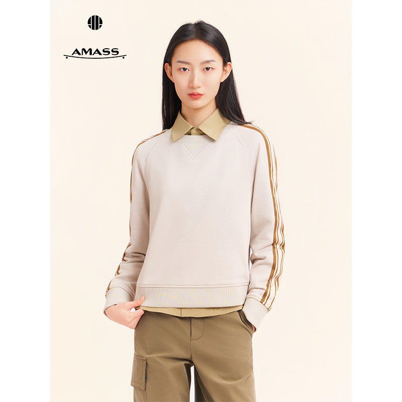 AMASS/阿玛施早春慵懒感穿搭潮流时尚休闲卫衣530153