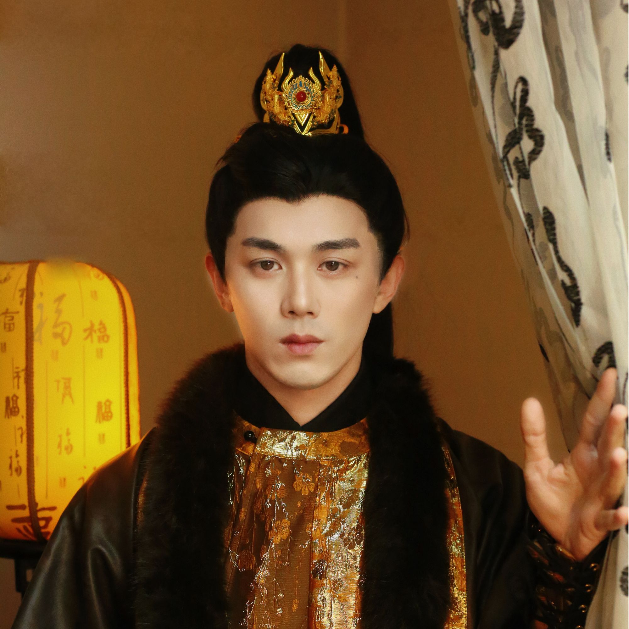 铜合金婚庆饰品 华翊堂原创设计铜镀金汉服配饰游鳞束发冠时尚