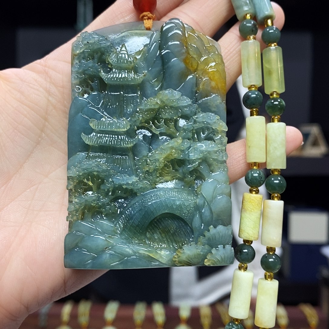 岫玉挂件手链未镶嵌