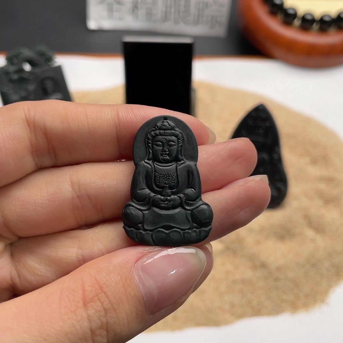 【闪购商品】定制翡翠未镶嵌墨翠