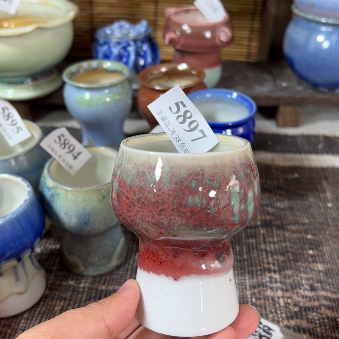 红陶景德镇手工花盆