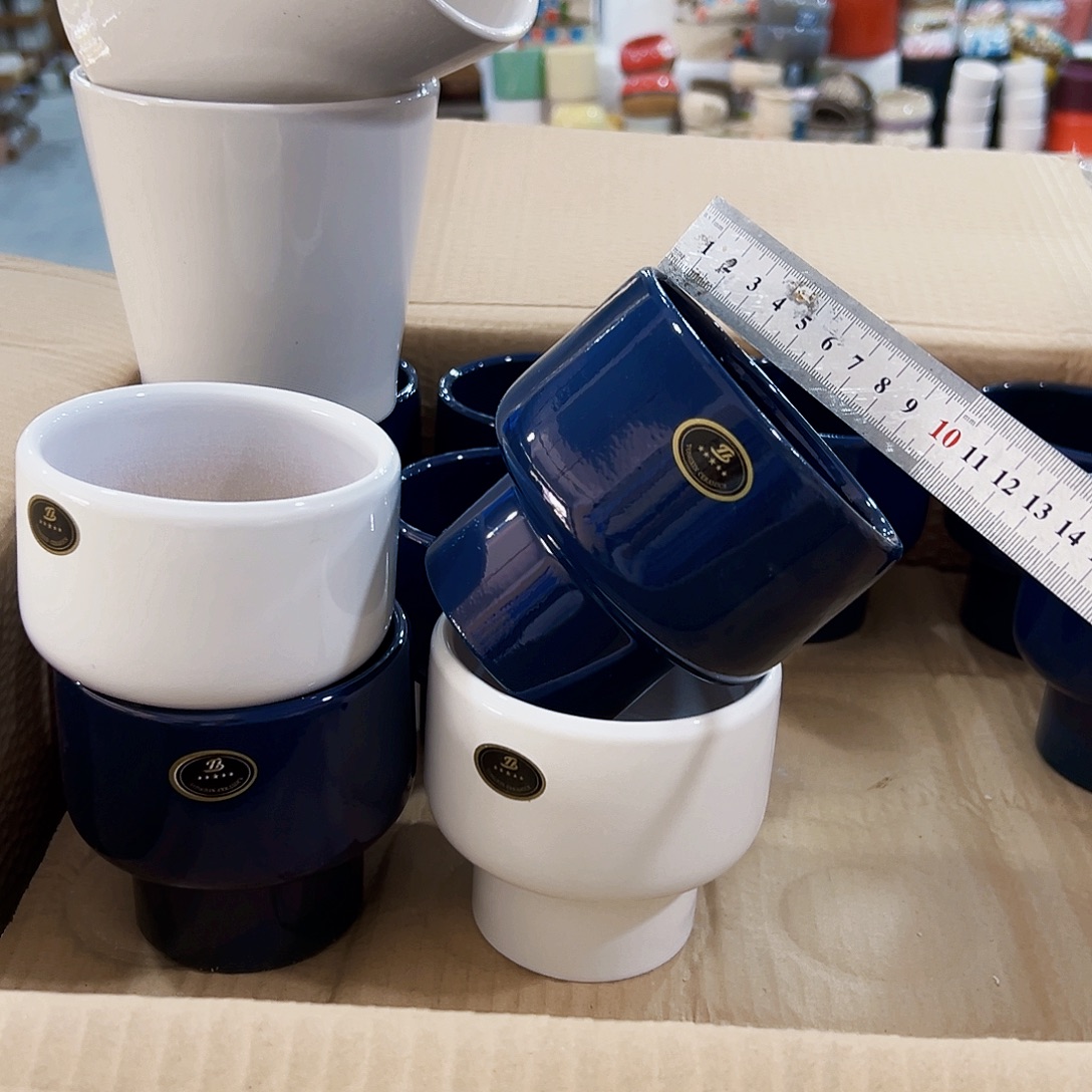 有孔，外贸尾单陶瓷花盆凑单10米包邮