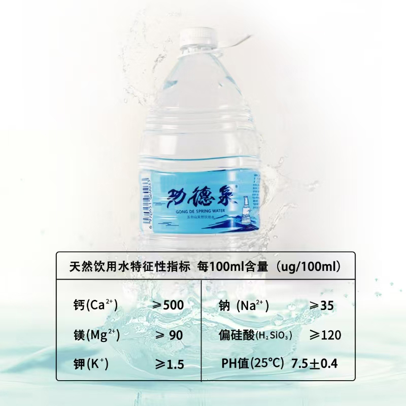 五台山八功德水天然山泉水清凉解渴2箱4.5L*4桶饮用水常温